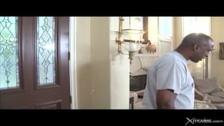 A big black dick in her tight white ass