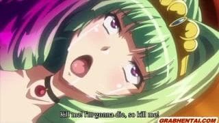 A busty hentai fucked by some tentacles