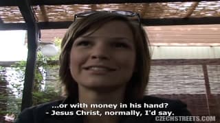 A Czech slut on her back getting fucked