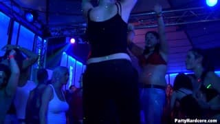 A deepthorat in the middle of the dance floor