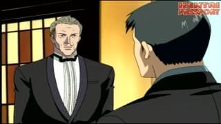 A hentai scene with a hot young slut