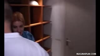 A red haired mature bitch has her pussy fisted