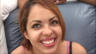 A sexy latina gets fucked by two horny guys