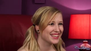 A tasty encounter with a blonde in stockings