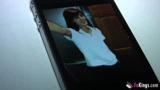 Ainara Reina is in a hotel with two men