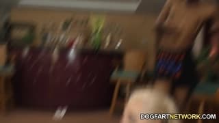 Alena Croft uses her sucking skills today