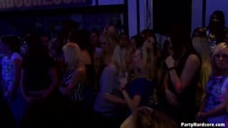 Amateurs get their boobs eaten in a nightclub