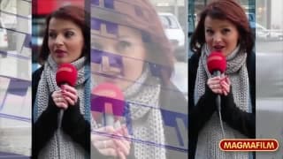 An intense gang bang with a hot brunette