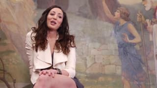 Anjelica Sage shows her sensuality