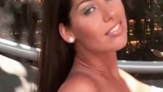 Beautiful skinny latina finger fucks herself on camera