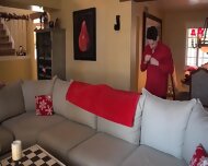 Christmas party with mom