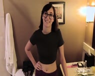 Cute Brunette Fucks For Facial