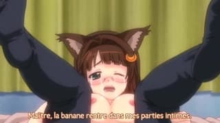 Cute hentai babe gets nailed hard