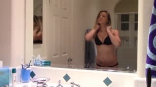 Danielle makes herself aroused