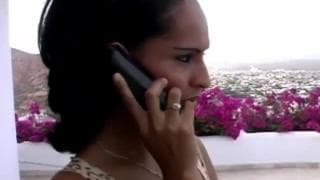 Eulanie warms up a tourists penis