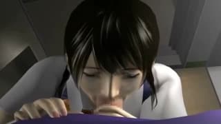 Great big oppais in this Hentai animated clip