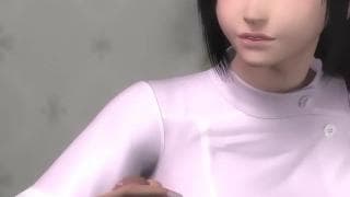 Hentai – horny brunette with big boobs