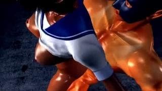 Hentai – powerful guy takes control of her