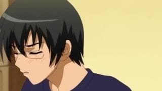 He’s touching the massive oppais of her girlfriend