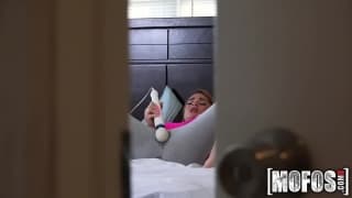 Horny Big tits girl is wet enough for his dick