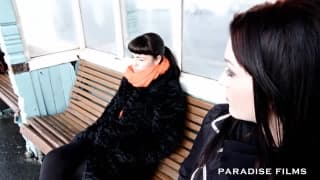 Hot busty lesbians get hot together