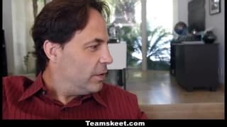 Hot MILF seduced by a business man.