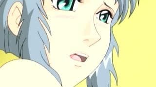 In this Hentai a busty brunette enjoys cock