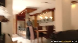 Kerry Raven is trapped by two big dicks