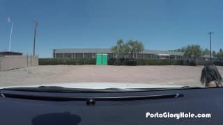 Maria found the glory hole and she love it