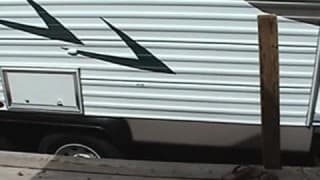 Mature couple fuck in an old caravan