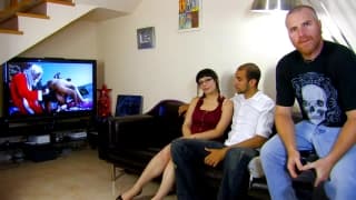 Melody Sweet fucks her man and watches porn