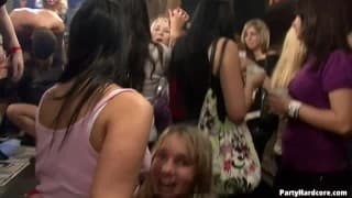 Orgy in a nightclub with horny bitches