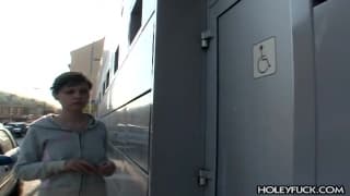 Pavlina loves to suck trough a gloryhole