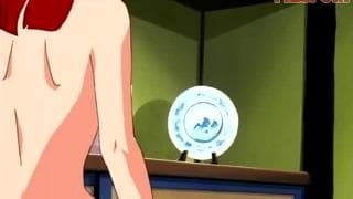 Redhead hentai chick gets rammed from behind