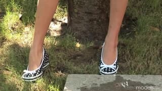 Rivera loves fondling herself outdoors