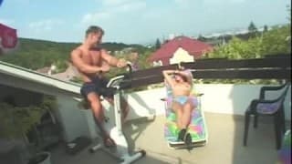 She likes to fuck on the terrace