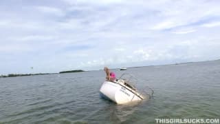 She sucks dick while on a boat