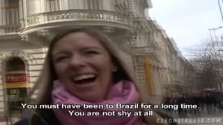 Shy girl who loves the smell of money