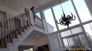 Summer Day is in a gangbang getting a facial