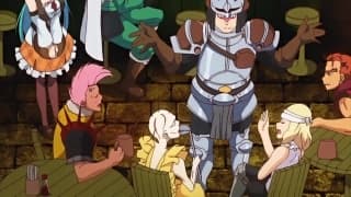 This horny hentai warrior has sex