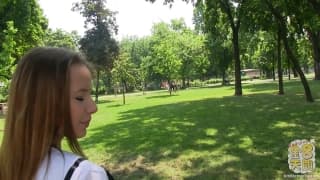 This old guy can’t wait to taste her pussy