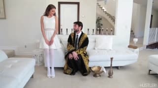 This priest has a very beautiful disciple