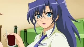 Tit wank in a hentai