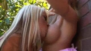 Two blondes get cocks in their asses