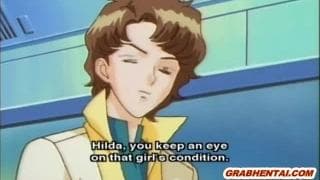 Two hot babes having lesbian sex in a hentai porn scene