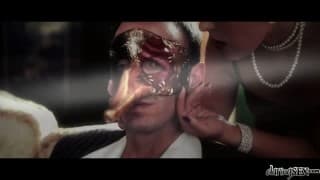 Two men for a posh slut