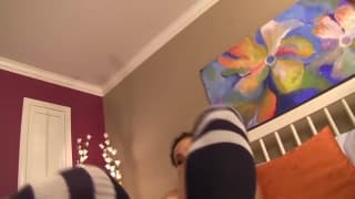 Two sluts getting banged deeply in bed