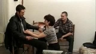 Vintage clip features girl taking 2 cocks