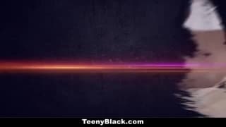 White guy fucks young black girl in hotel room