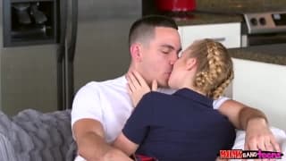 Young couple are joined by sexy MILF